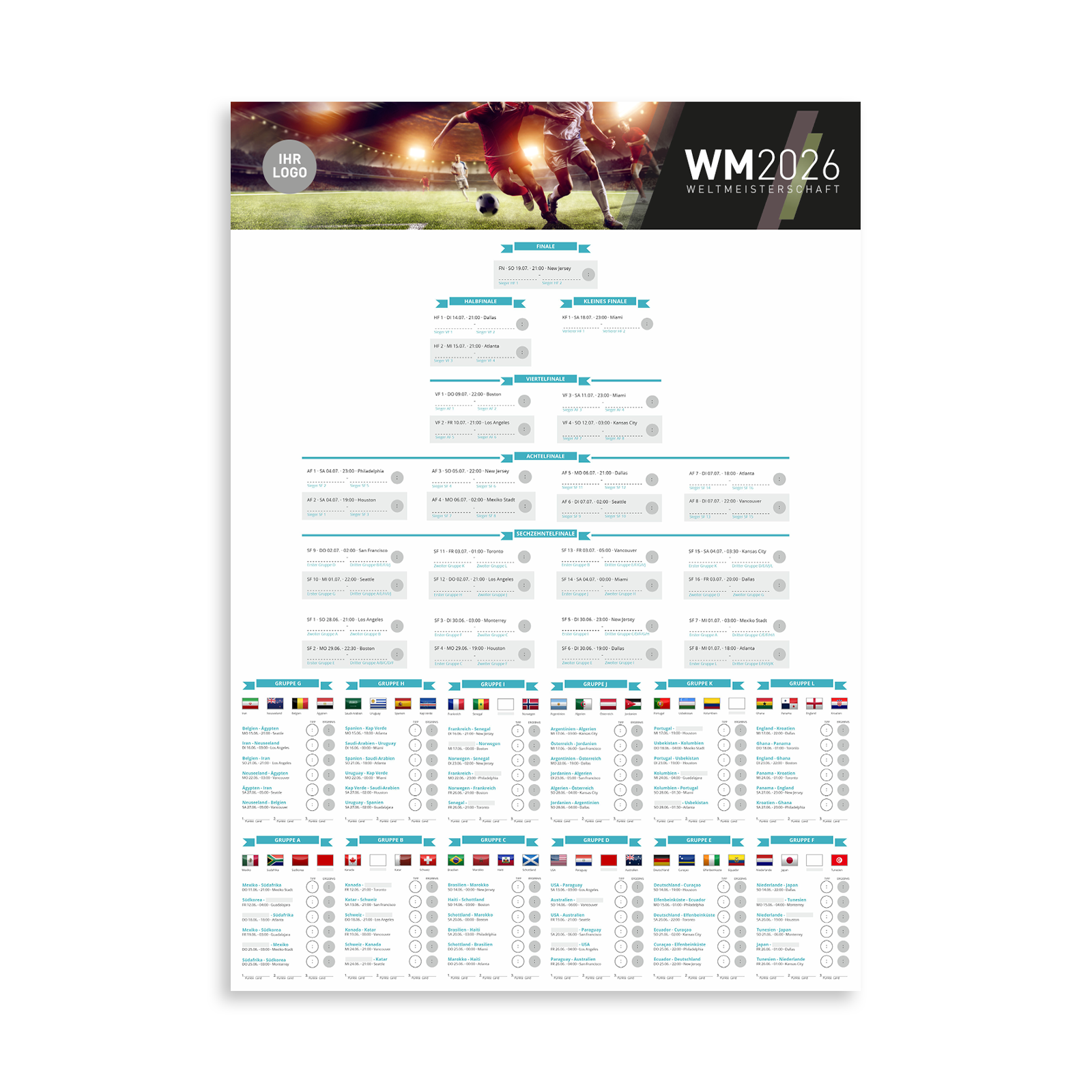 Wandplaner DIN A3 bis DIN A1